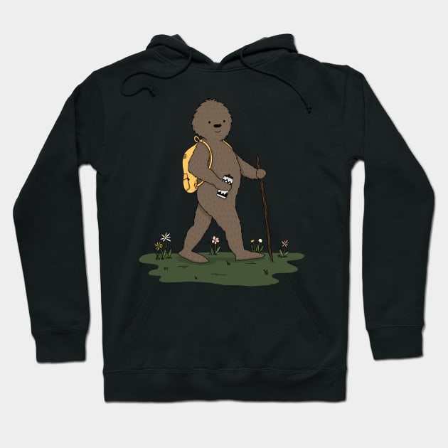 Bigfoot Hiking Hoodie by Little Spooky Studio